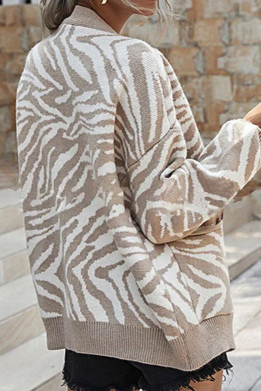 Casual Knit Animal Style Cardigan - Image 3