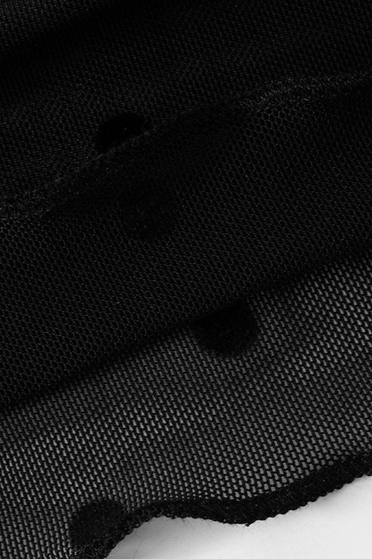 Deep V Lace Polka Dot Bloshope - Image 4