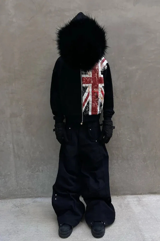 National Flag Pattern Printed Hoodie - Image 4