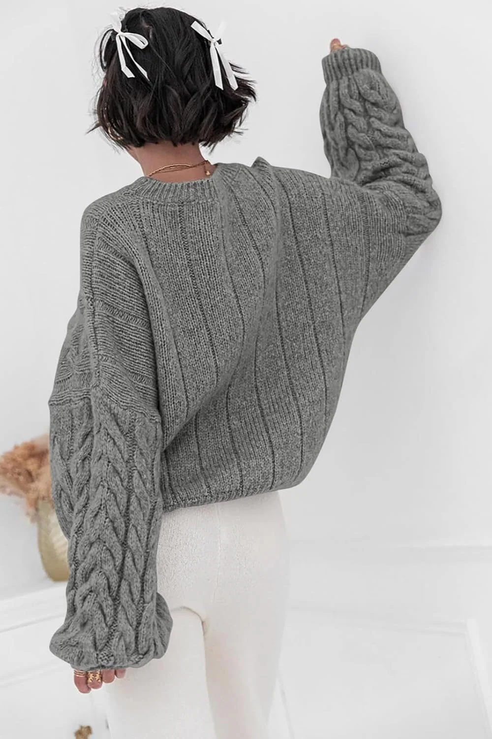 Vintage Chunky Knit Cable Sweater - Image 12