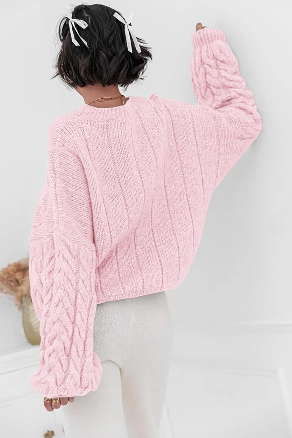 Vintage Chunky Knit Cable Sweater - Image 6